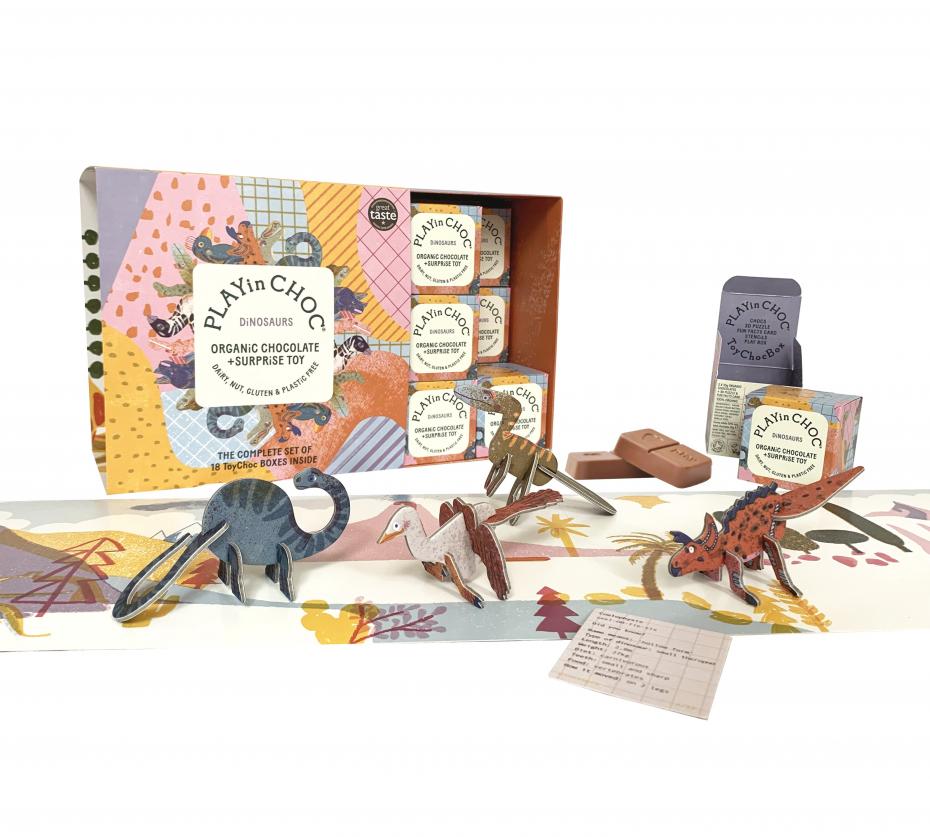 Dinosaur ToyChoc gift set with play mat